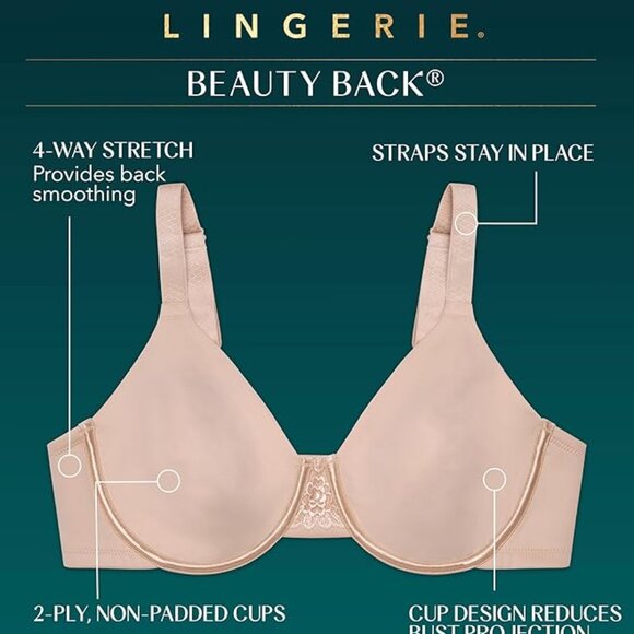 🩷🩷Vanity Fair Beauty Back Minimizer Bra Size 76080 42DD NWT - Picture 4 of 8